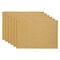 Contemporary Home Living Rectangular Ribbed Cotton Placemats - 19" - Honey Gold - Set of 6